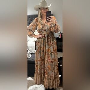 Misa long backless dress Sz S